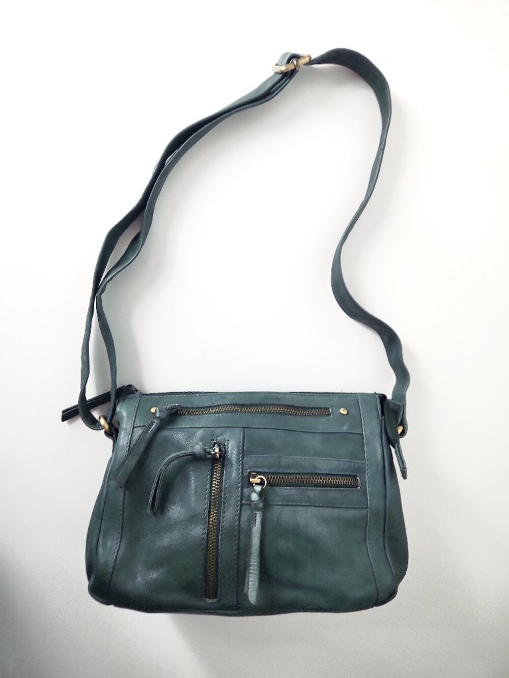 Great American Leather Works Dark Green Hobo Bag crossbody purse unisex